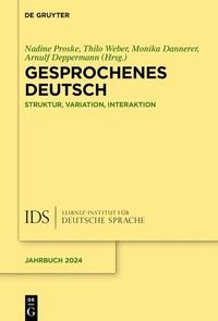 Abbildung von: Gesprochenes Deutsch - De Gruyter