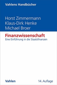 Abbildung von: Finanzwissenschaft - Vahlen