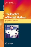 Cover: The Practice of Formal Methods - Springer