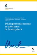 Cover: D&eacute;veloppements r&eacute;cents en droit p&eacute;nal de l'entreprise V - St&auml;mpfli Verlag AG