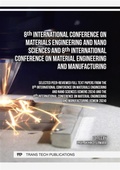 Cover: 8th International Conference on Materials Engineering and Nano Sciences and 8th International Conference on Material Engineering and Manufacturing - Trans Tech Publications Ltd