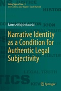 Cover: Narrative Identity as a Condition for Authentic Legal Subjectivity - Springer