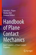 Cover: Handbook of Plane Contact Mechanics - Springer