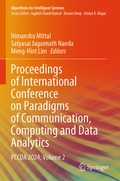 Cover: Proceedings of International Conference on Paradigms of Communication, Computing and Data Analytics - Springer