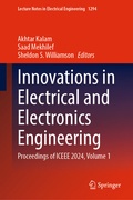 Cover: Innovations in Electrical and Electronics Engineering - Springer