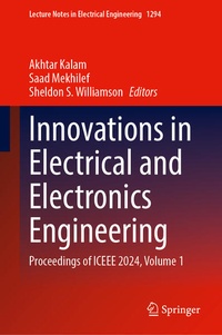 Enlarge image Cover: Innovations in Electrical and Electronics Engineering - Springer