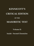 Cover: KENNICOTT'S CRITICAL EDITION OF THE MASORETIC TEXT - (Classic Reprints)