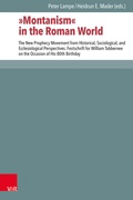 Cover: "Montanism" in the Roman World - Vandenhoeck & Ruprecht