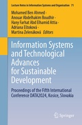 Cover: Information Systems and Technological Advances for Sustainable Development - Springer