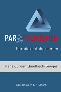 Enlarge image Cover: Paraphorismen - Königshausen & Neumann