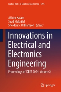 Enlarge image Cover: Innovations in Electrical and Electronics Engineering - Springer