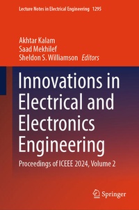 Enlarge image Cover: Innovations in Electrical and Electronics Engineering - Springer