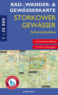 Abbildung von: Rad-, Wander- & Gewässerkarte Storkower Gewässer, Scharmützelsee - grünes herz