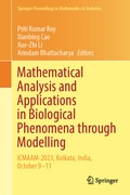Cover: Mathematical Analysis and Applications in Biological Phenomena through Modelling - Springer