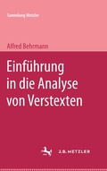 Cover: Einf&uuml;hrung in die Analyse von Verstexten - J.B. Metzler
