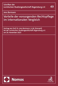 Abbildung von: Vorteile der vorsorgenden Rechtspflege im internationalen Vergleich - Nomos