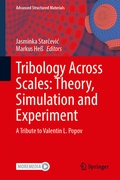 Cover: Tribology Across Scales: Theory, Simulation and Experiment - Springer