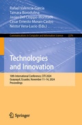 Cover: Technologies and Innovation - Springer