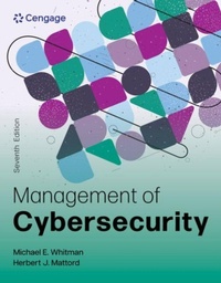 Enlarge image Cover: Management of Cybersecurity - Course Technology Inc