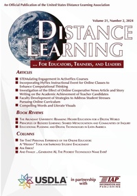 Enlarge image Cover: Distance Learning Vol 21 Issue 2 - Information Age Publishing