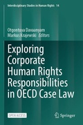 Cover: Exploring Corporate Human Rights Responsibilities in OECD Case Law - Springer