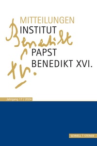 Abbildung von: Mitteilungen Institut Papst Benedikt XVI. - Schnell & Steiner