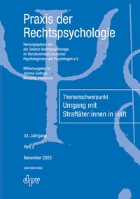 Abbildung von: Praxis der Rechtspsychologie - Hogrefe