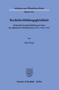 Abbildung von: Rechtsfortbildungsgleichheit - Duncker & Humblot