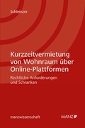 Cover: Kurzzeitvermietung von Wohnraum &uuml;ber Online-Plattformen - Manz