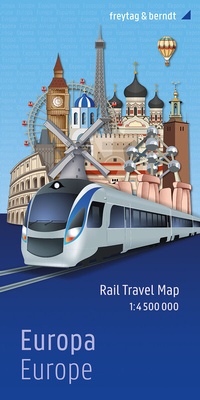 Abbildung von: Europa, Rail Travel Map 1:4.500.000, freytag & berndt - Freytag-Berndt und ARTARIA