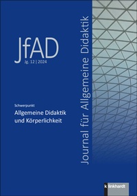 Abbildung von: Journal für Allgemeine Didaktik (JfAD) Jg.12 / 2024 - Verlag Julius Klinkhardt GmbH & Co. KG