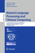 Cover: Natural Language Processing and Chinese Computing - Springer