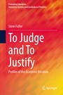 Cover: To Judge and To Justify - Springer