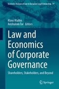 Cover: Law and Economics of Corporate Governance - Springer