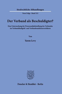 Abbildung von: Der Verband als Beschuldigter? - Duncker & Humblot