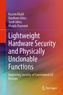 Cover: Lightweight Hardware Security and Physically Unclonable Functions - Springer