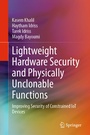 Cover: Lightweight Hardware Security and Physically Unclonable Functions - Springer