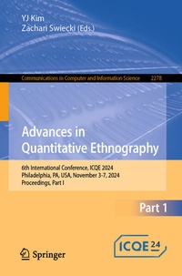Enlarge image Cover: Advances in Quantitative Ethnography - Springer