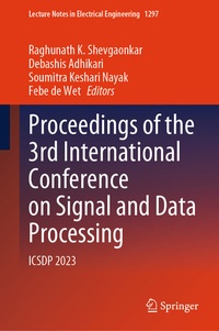 Enlarge image Cover: Proceedings of the 3rd International Conference on Signal and Data Processing - Springer