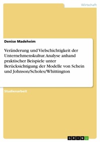 Abbildung von: Veränderung und Vielschichtigkeit der Unternehmenskultur. Analyse anhand praktischer Beispiele unter Berücksichtigung der Modelle von Schein und Johnson/Scholes/Whittington - GRIN Verlag