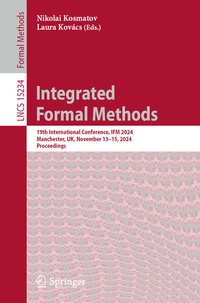 Enlarge image Cover: Integrated Formal Methods - Springer