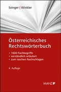 Cover: &Ouml;sterreichisches Rechtsw&ouml;rterbuch - Manz