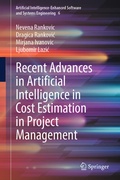 Cover: Recent Advances in Artificial Intelligence in Cost Estimation in Project Management - Springer