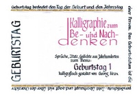 Abbildung von: Kalligraphie / Geburtstag 1 - epubli