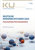 Cover: Deutsche Kodierrichtlinien f&uuml;r die Psychiatrie/Psychosomatik 2025 mit MD-Kommentar - mgo fachverlage