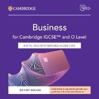 Abbildung von: Cambridge IGCSE (TM) and O Level Business Digital Teacher's Resource Access Card - Cambridge University Press