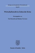 Cover: Wirtschaftsrecht in Zeiten der Krise - Duncker & Humblot