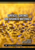 Cover: Surfaces, Coatings and Advanced Materials - Trans Tech Publications Ltd