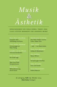 Abbildung von: Musik & Ästhetik - Klett-Cotta