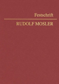 Enlarge image Cover: Festschrift Rudolf Mosler - Manz